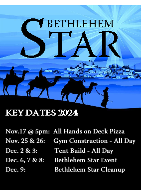 2024 Key Dates for Bethlehem Star